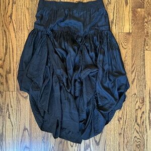 Calypso St. Barth Black Asymmetrical Bubble-Hem Skirt